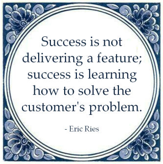success eric ries solve customer problem